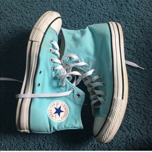 Tiffany Blue Converse High Tops